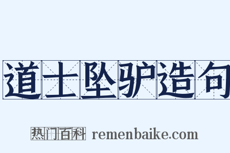 道士坠驴造句是什么意思的图片